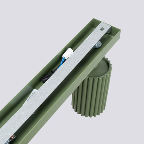 Plafonnier Aluminium Vert Olive Gu10 4 Karbon Line