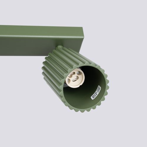 Plafonnier Aluminium Vert Olive Gu10 4 Karbon Line