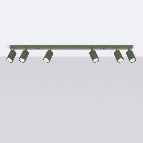 Plafonnier Aluminium Vert Olive Gu10 6 Karbon