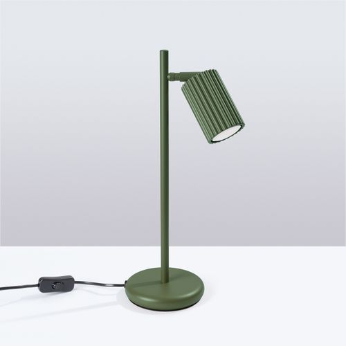 Lampe à Poser Aluminium Vert Olive Gu10 1 Karbon