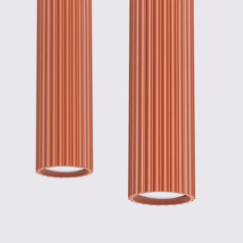 Suspension Aluminium Ocre Rouge Gu10 2 Karbon