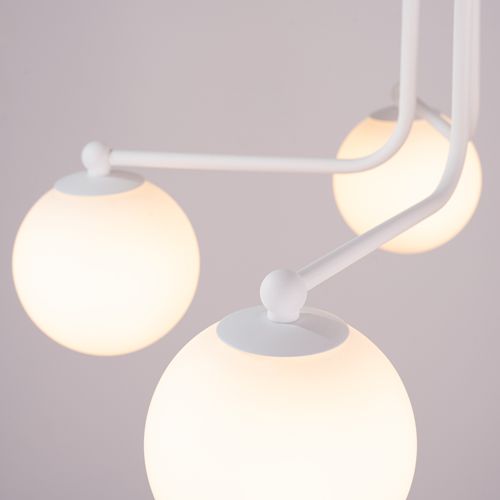 Lustre Acier Blanc G9 5 Astral
