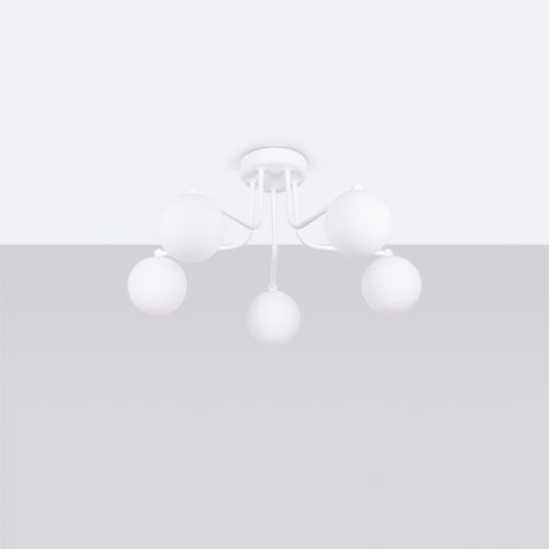 Lustre Acier Blanc G9 5 Astral