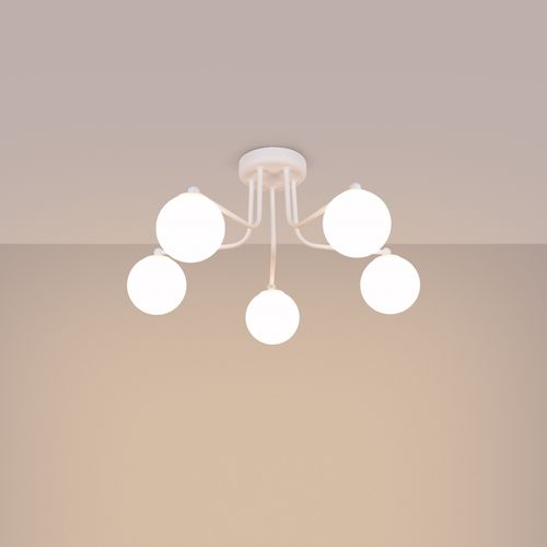 Lustre Acier Blanc G9 5 Astral