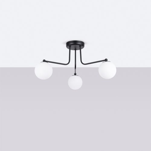 Lustre Acier Noir/blanc G9 3 Astral