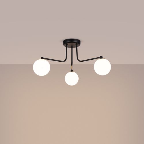 Lustre Acier Noir/blanc G9 3 Astral