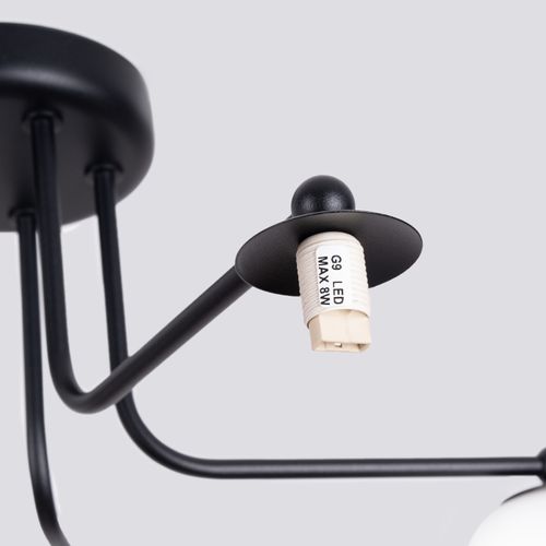 Lustre Acier Noir/blanc G9 5 Astral