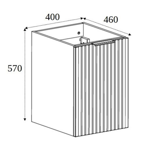 Meuble Bas De Salle De Bain à Suspendre Avec Une Porte Flow Blanc 40 Cm