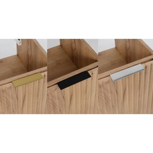 Meuble Sous Vasque à 2 Portes Flow Chêne 100 Cm Avec 2 X L'étagères - Extensions Et Plan