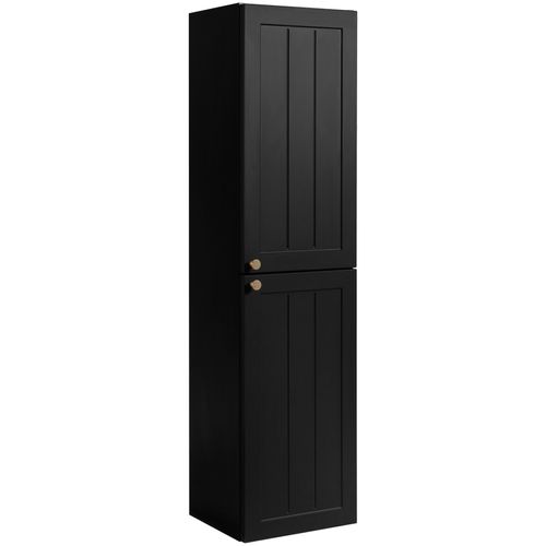 Meuble Colonne Suspendu De Salle De Bain Gusto Noir 35 X 136 Cm