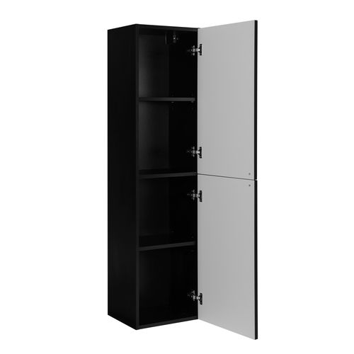 Meuble Colonne Suspendu De Salle De Bain Gusto Noir 35 X 136 Cm