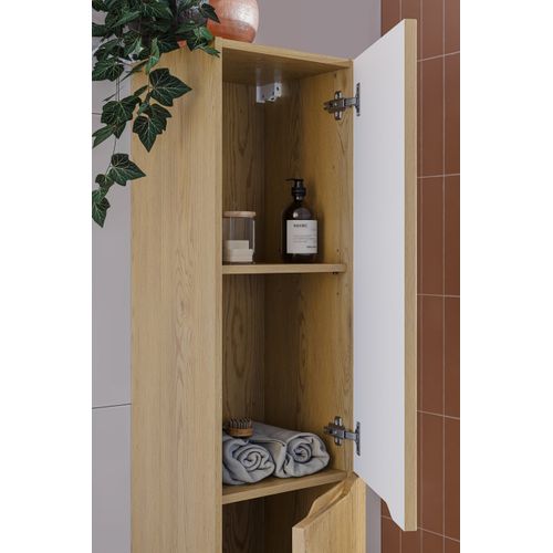 Meuble Colonne Suspendu De Salle De Bain Nordic Chêne Cremona 35 X 170 Cm