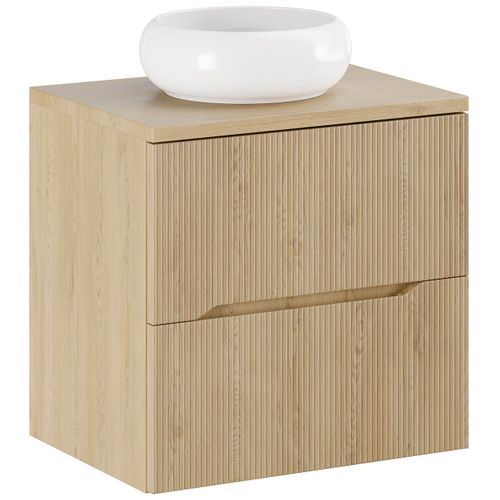 Meuble Suspendu Sous Vasque 60 Cm Nordic Chêne Cremona Avec Plan Et Vasque Wiki