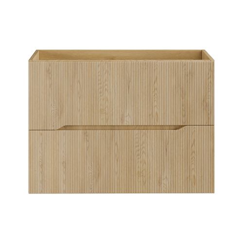 Meuble Suspendu Sous Vasque 80 Cm Nordic Chêne Cremona Avec Plan Et Vasque Lena