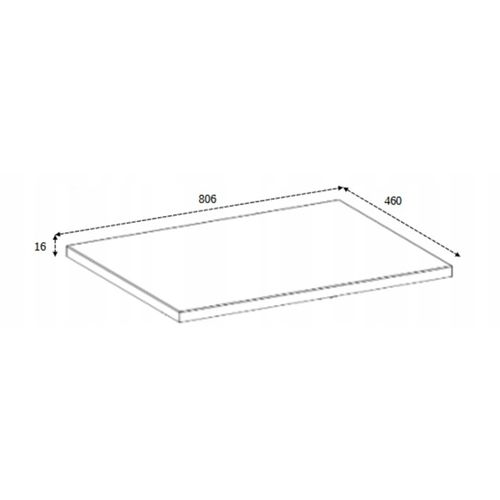 Plan De Toilette En Blanc – Finition Mate – 80 Cm – Compatible Vena / Flow / Madis