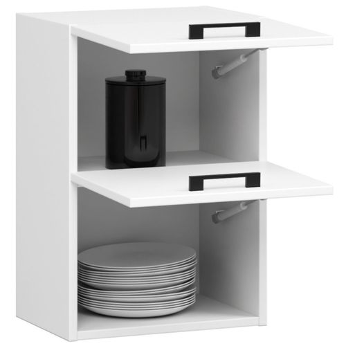 Meuble De Cuisine Haut W40 Oliwia G2 Modulable Blanc 40 Cm 2 Portes Façade Blanche 2 Étagères