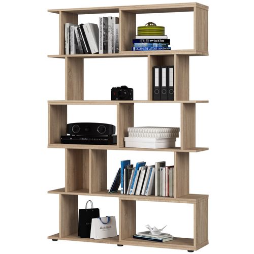 Étagère Fix Chêne Sonoma 120 Cm Façade Chêne Sonoma 10 Étagères 120x28,4x177 Cm