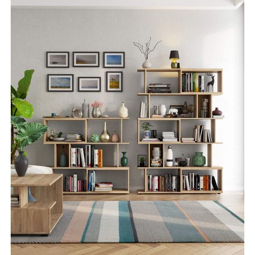 Étagère Fix Chêne Sonoma 120 Cm Façade Chêne Sonoma 6 Étagères 120x28,4x107,5 Cm