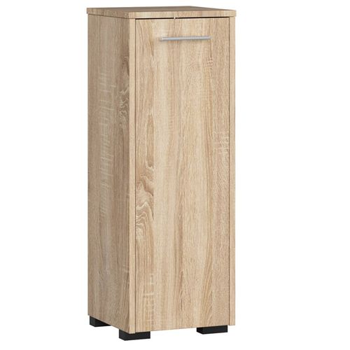 Armoire Salle De Bains Fin Chêne Sonoma 30 Cm 1 Porte Façade Chêne Sonoma 2 Étagères 30x30x85