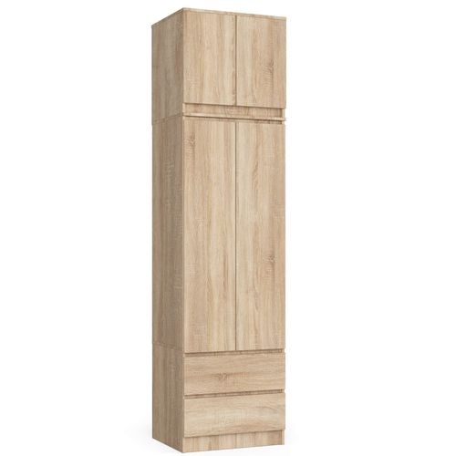Armoire Avec Surmeuble Akord S60 Chêne Sonoma 60 Cm 2 Portes 2 Tiroirs Façade Chêne Sonoma