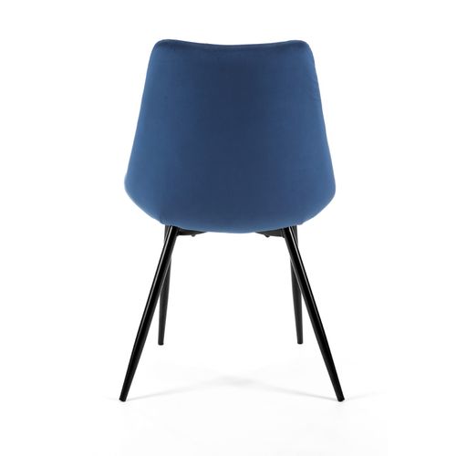 Lot De 4 Chaises Matelassées De Salle à Manger En Velours Sj.0488 Bleu