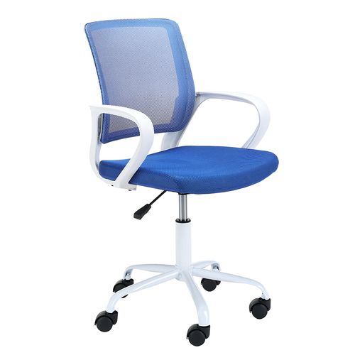 Akord Fauteuil Pivotant Blanc/bleu 46x47x85