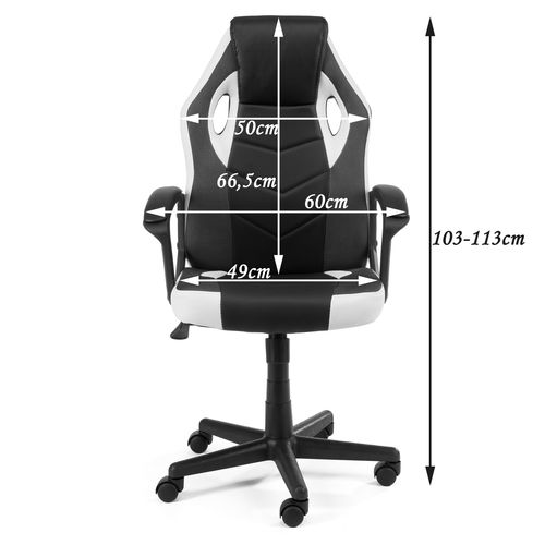 Fauteuil Gaming Fg19 Noir Et Blanc