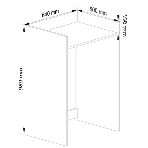 Meuble Pour Lave-linge Fin Chêne Sonoma 64 Cm 1 Étagère 64x50x98 Cm