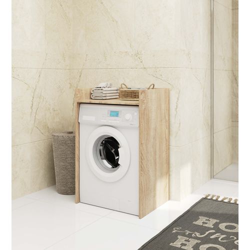 Meuble Pour Lave-linge Fin Chêne Sonoma 64 Cm 1 Étagère 64x50x98 Cm
