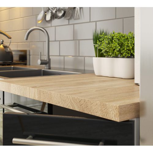 Meuble De Cuisine Bas S80 Oliwia Modulable Blanc 80 Cm 3 Tiroirs Façade Graphite Brillant 80x46x85