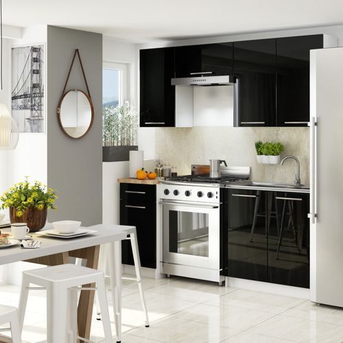 Meuble De Cuisine Haut W30 Oliwia Modulable Blanc 30 Cm 1 Porte 2 Étagères 30x30x72 Cm