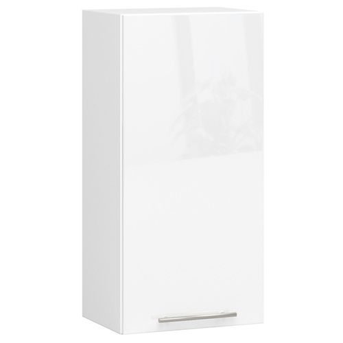 Meuble De Cuisine Haut W40 Oliwia Modulable Blanc 40 Cm 1 Porte 2 Étagères 40x30x72 Cm