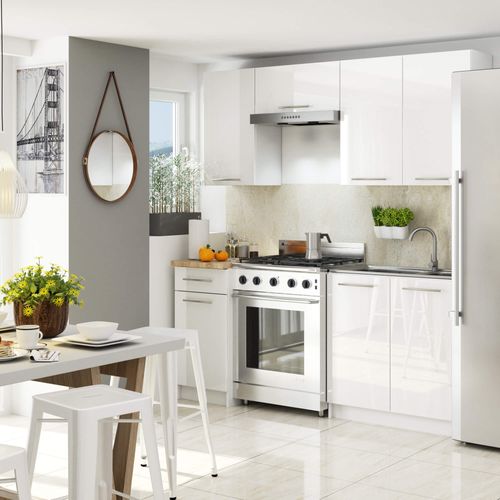 Meuble De Cuisine Haut W40 Oliwia Modulable Blanc 40 Cm 1 Porte 2 Étagères 40x30x72 Cm
