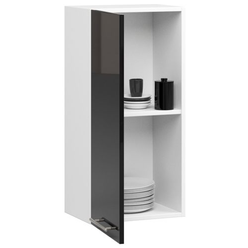 Meuble De Cuisine Haut W40 Oliwia Modulable Blanc 40 Cm 1 Porte 2 Étagères 40x30x72 Cm