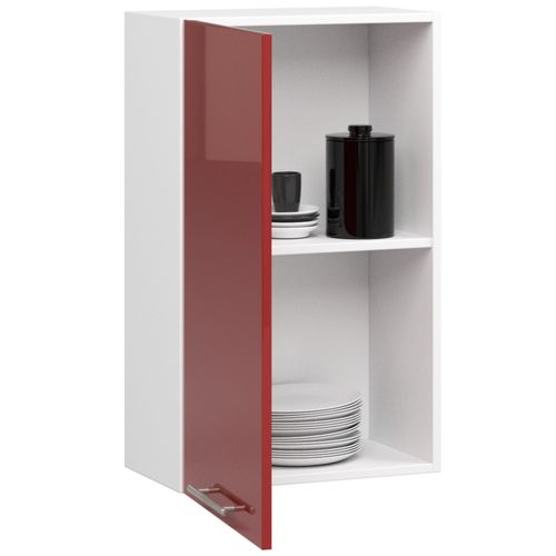 Meuble De Cuisine Haut W50 Oliwia Modulable Blanc 50 Cm 1 Porte 2 Étagères 50x30x72 Cm