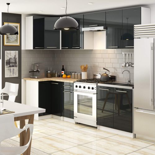 Meuble De Cuisine Haut W50 Oliwia Modulable Blanc 50 Cm 1 Brillant 2 Étagères 50x30x72 Cm