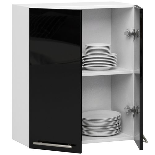 Meuble De Cuisine Haut W60 Oliwia Modulable Blanc 60 Cm 2 Portes 2 Étagères 60x30x72 Cm