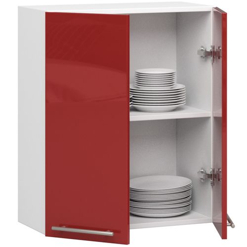 Meuble De Cuisine Haut W60 Oliwia Modulable Blanc 60 Cm 2 Portes 2 Étagères 60x30x72 Cm