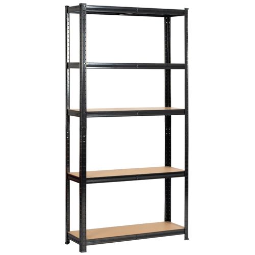 Lot De 2 Étagères Modulables 90 Cm Acier Noirci Charge Maximale 875kg - L90xp30xh180 Cm