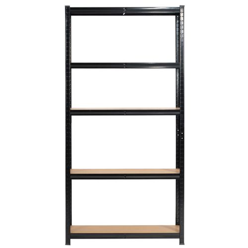 Lot De 2 Étagères Modulables 90 Cm Acier Noirci Charge Maximale 875kg - L90xp30xh180 Cm