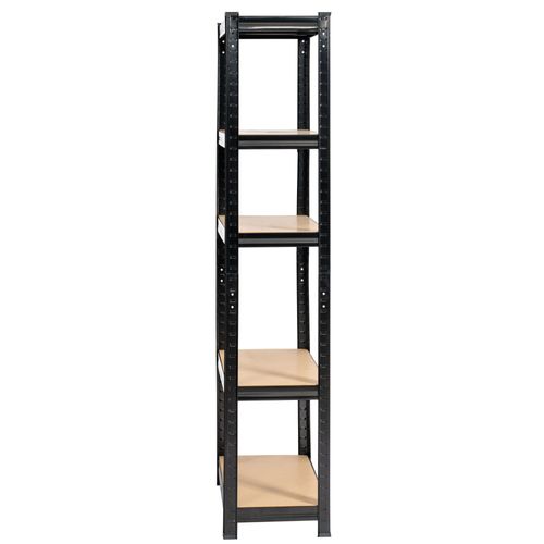 Étagère Modulable 70 Cm Acier Noirci Charge Maximale 875kg - L70xp30xh154 Cm