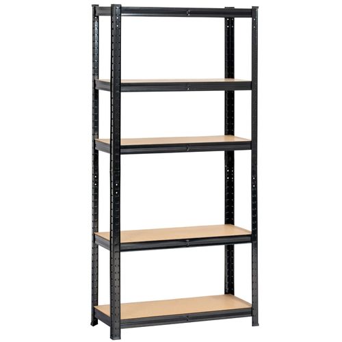 Étagère Modulable 70 Cm Acier Noirci Charge Maximale 875kg - L70xp30xh154 Cm