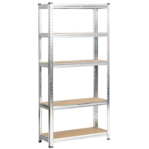 Lot De 2 Étagères Modulables 70 Cm Acier Galvanisé Charge Maximale 875kg - L70xp30xh154 Cm