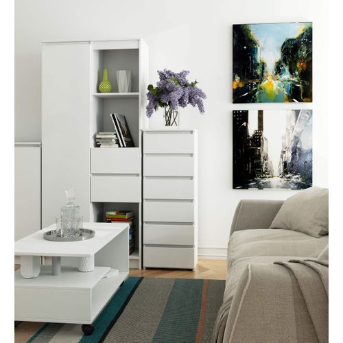 Akord Commode Haute Blanche 40x35x109