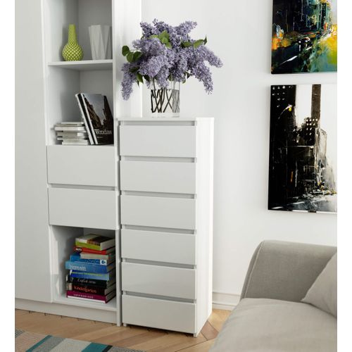 Akord Commode Haute Blanche 40x35x109