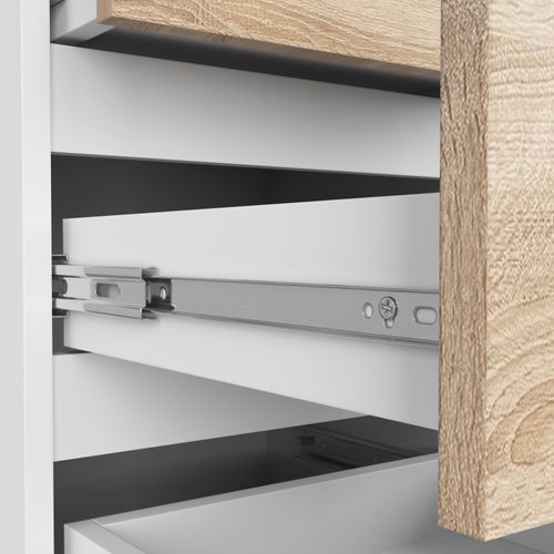 Commode Blanc/chêne Sonoma 40x35x92