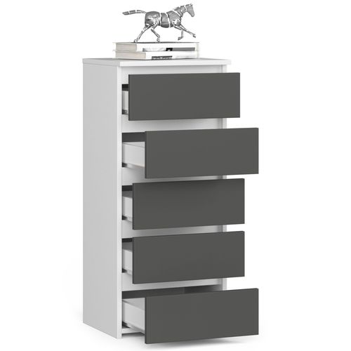 Commode Blanc/gris Graphite 40x35x92