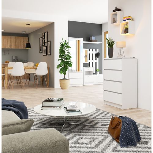 Commode 4 Tiroirs Blanc 60x40x99