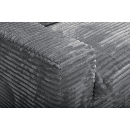 Canapé 3 places NOMADE tissu velours côtelé gris