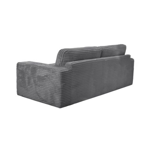 Canapé 3 places NOMADE tissu velours côtelé gris